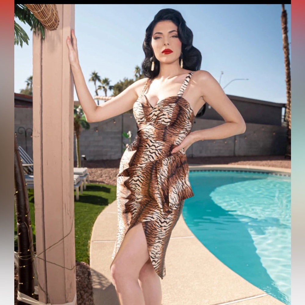 Tiger romper and skirt by Rebel Love NWOT
